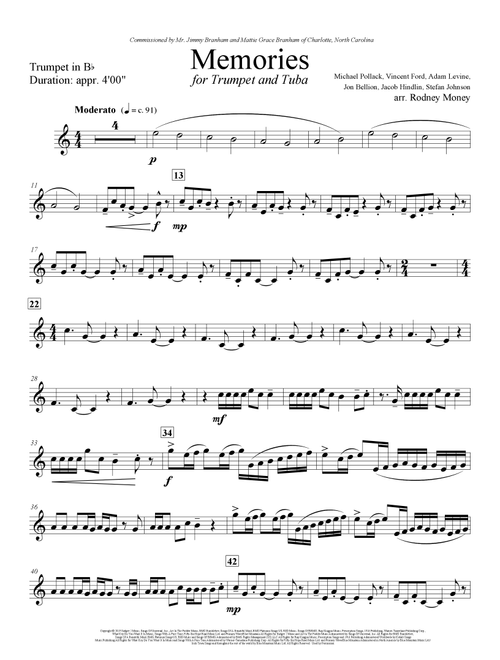 Memories (Arr. Rodney Money) - Maroon 5 (Small Ensemble)