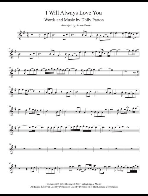 I Will Always Love You (Arr. Kevin Busse) - Whitney Houston (Trumpet Solo)