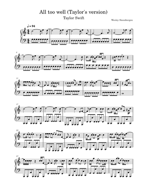 All Too Well (Taylor's Version) – Taylor Swift