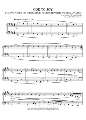 Beethoven – Symphony No. 9 – Op. 125 Sheet Music for Soprano, Alto