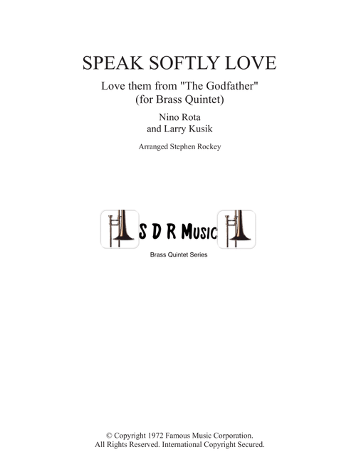Speak Softly Love (Arr. Stephen Rockey) - Nino Rota (Brass Ensemble)