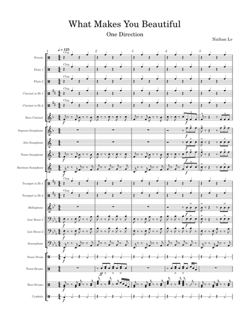 What Makes You Beautiful, By One Direction| Marching Band