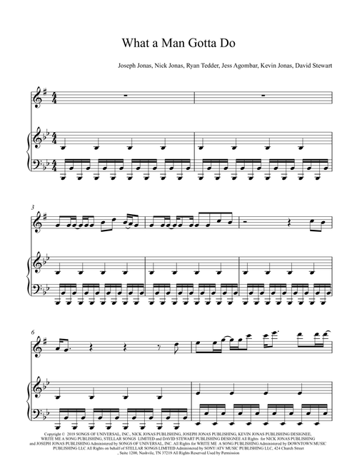 What A Man Gotta Do (Arr. C&D Music Publishing) - Jonas Brothers (Alto Sax and Piano)