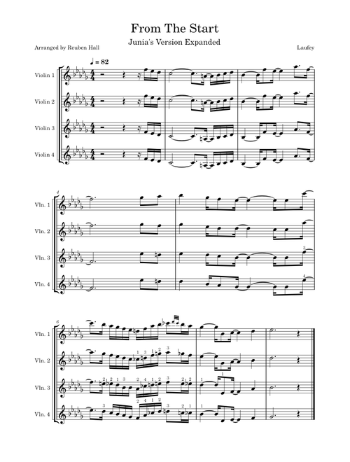 From The Start – Laufey From The Start - Laufey - 4 Violins