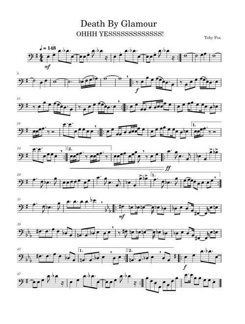 Death by Glamour - Trombone/Euphonium Solo