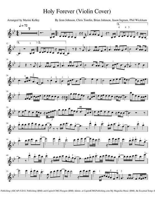 Holy Forever (Arr. Marini Kelley) - Chris Tomlin (Violin Solo)