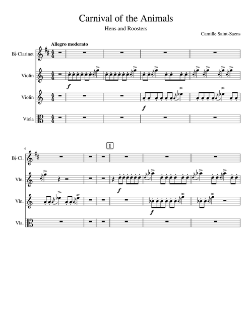 Carnival of the Animals, No.2: Chickens and Hens – Camille Saint-Saëns Carnival of the Animals