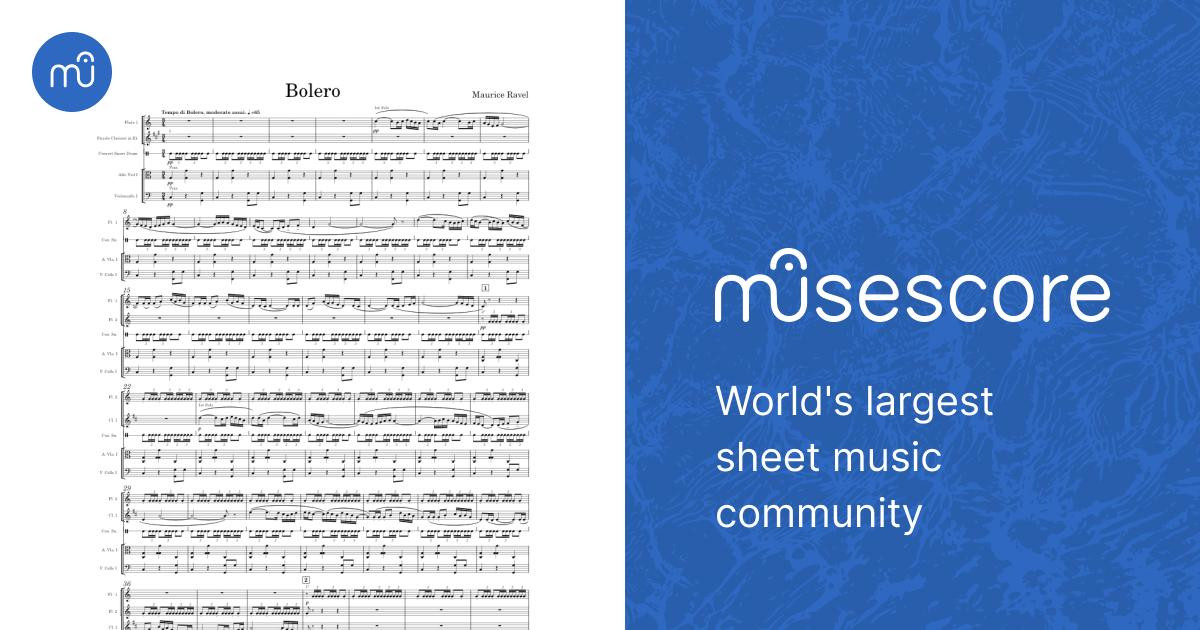 Bolero – Maurice Ravel Sheet Music with Chords for Trombone, Tuba