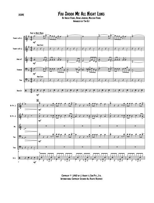You Shook Me All Night Long (Arr. Tim Olt) - AC/DC (Brass Ensemble)