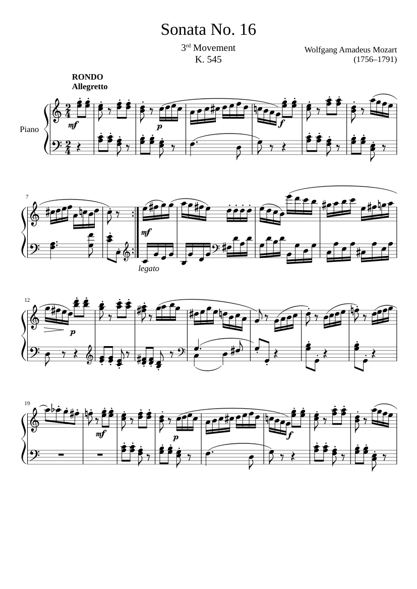 falso Convertir Encogimiento Sonata No. 16, 3rd Movement K. 545 Sheet music for Piano (Solo) | Musescore.com falso Convertir Encogimiento Sonata No. 16, 3rd Movement K. 545 Sheet music for Piano (Solo) | Musescore.com