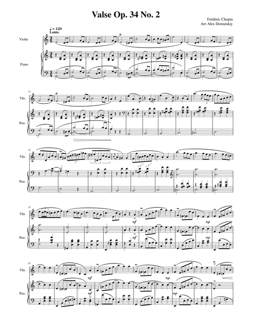 Waltz Op. 34, No. 2 – Frédéric Chopin