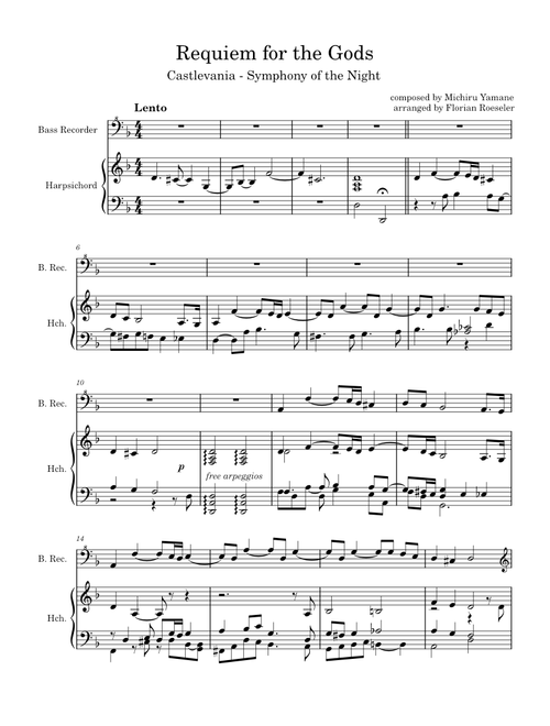 Requiem for the Gods Traverso or Recorder