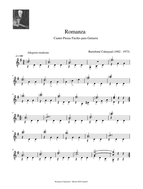 Romanza - Calatayud, Bartolomé (1882 - 1973)