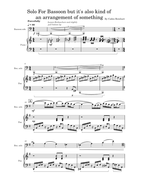 Bassoon Solo for a Friend