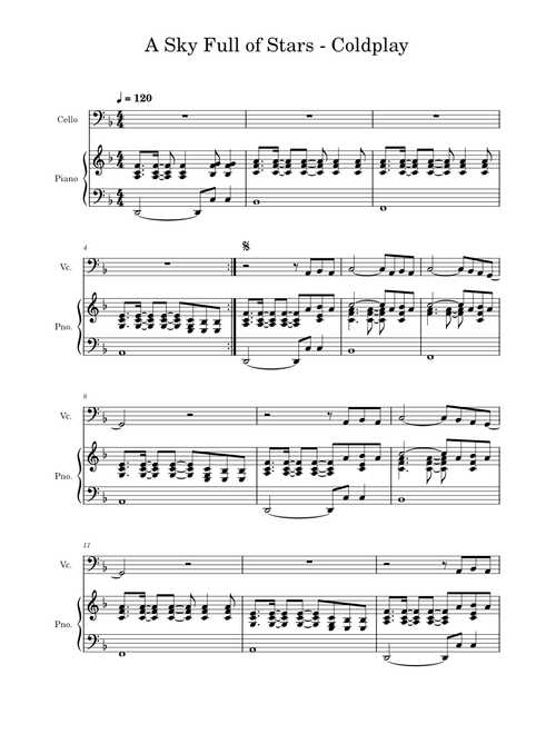 A Sky Full of Stars - Coldplay Cello