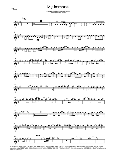 My Immortal (Arr. Josiel Oliveira) - Evanescence (Flute Solo)