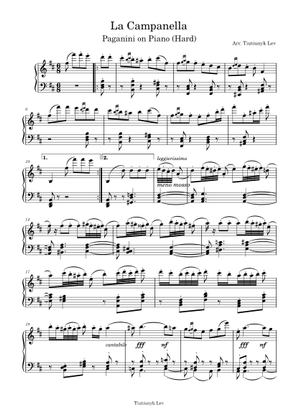 La Campanella for 6 Hands Sheet Music for Piano (Mixed Trio