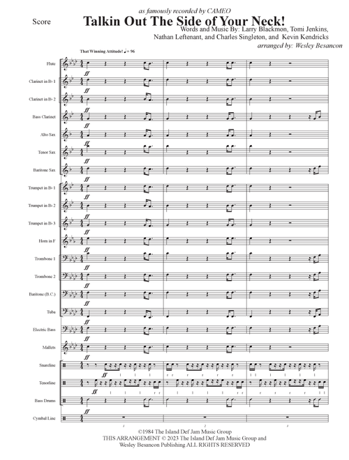 Talkinout The Side Of Your Neck (Arr. Wesley Besancon) - Nathan Leftenant, Tomi Jenkins, Larry Blackmon (Marching Band)