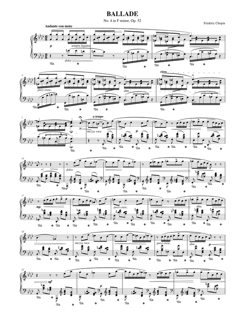 Frédéric Chopin: Ballade No.4 in F minor, Op.52