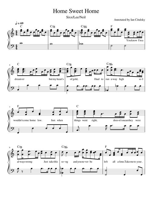 Home Sweet Home by Motley Crue