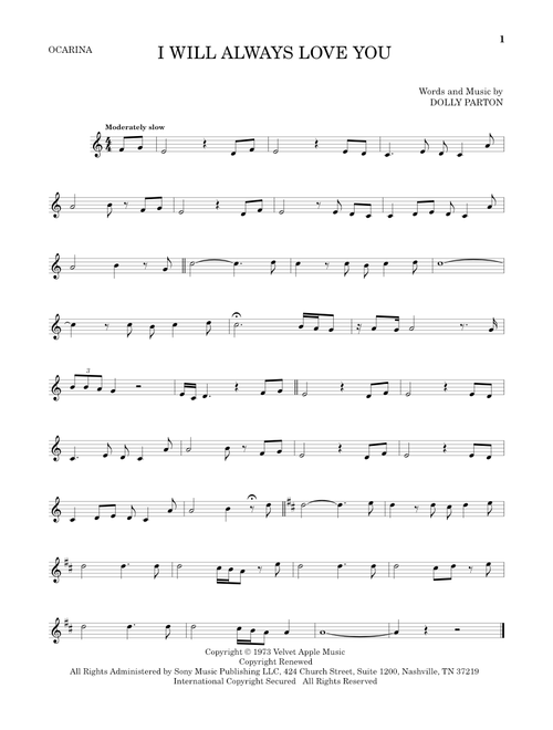 I Will Always Love You - Whitney Houston, Dolly Parton (Ocarina)