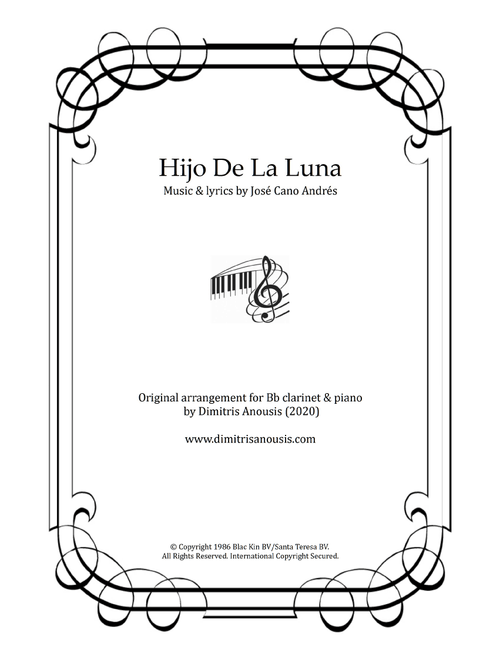 Hijo De La Luna (Arr. Dimitris Anousis) - Sarah Brightman (Clarinet and Piano)