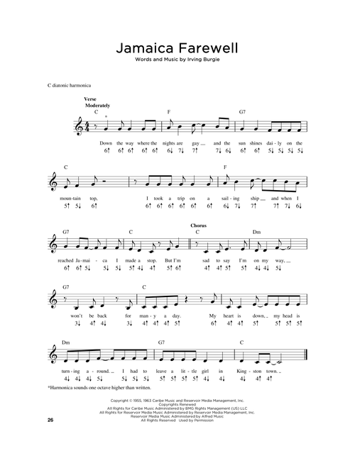 Jamaica Farewell - Harry Belafonte (Harmonica)