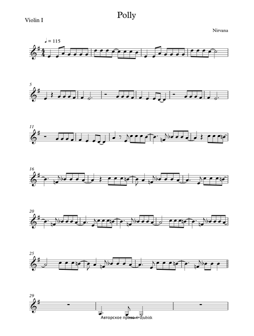 (new Wave) Polly (Arr. DjubiTK) - Nirvana (String Quartet)