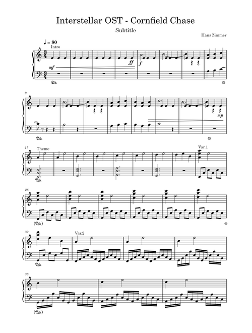 Interstellar - Cornfield Chase – Hans Zimmer Interstellar - Cornfield Chase