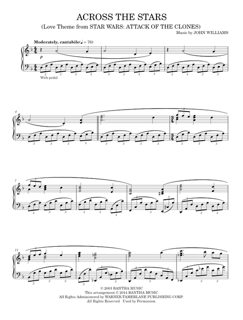 Across the stars - John Williams (Piano Solo)