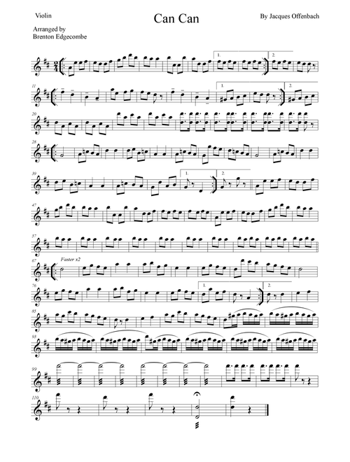 Can Can (Infernal Gallop) (Arr. Brenton Edgecombe) - Adelaide String Duo (Instrumental Duet)