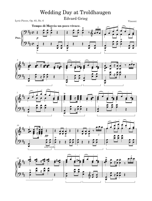 Grieg - Wedding Day at Troldhaugen