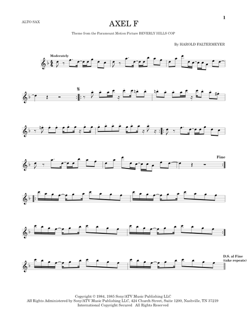 Axel F - Crazy Frog, Harold Faltermeyer (Alto Sax Solo)