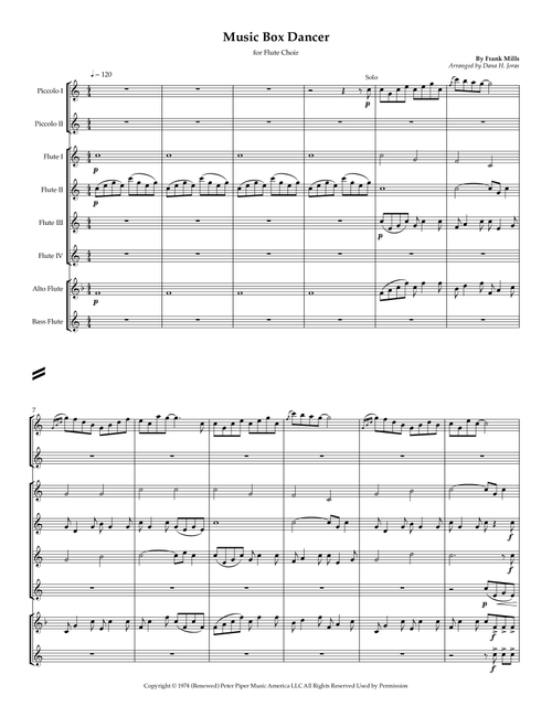 Music Box Dancer (Arr. Dana H. Joras) - Frank Mills (Woodwind Ensemble)
