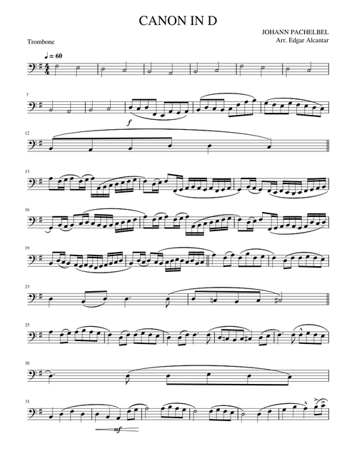 Canon In D Trombone