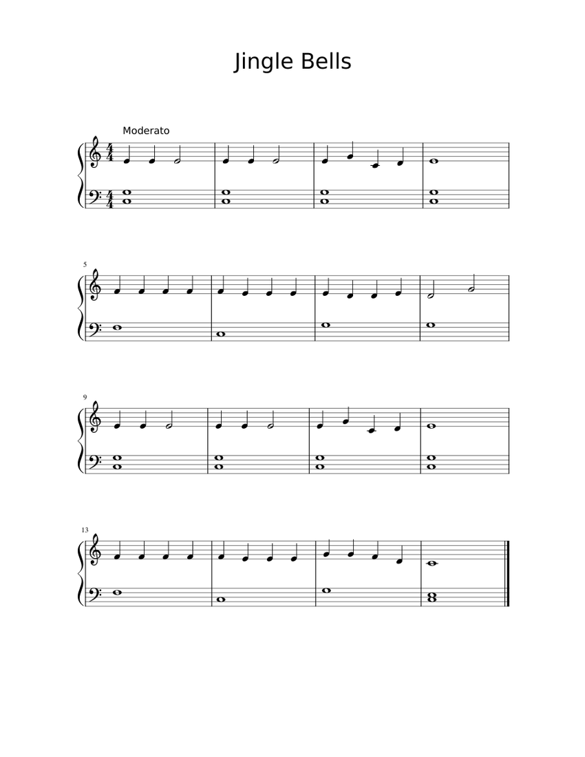 Jingle Bells James Pierpont Sheet music for Piano (Solo)