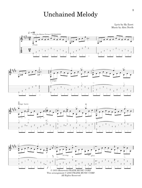 Unchained Melody - The Righteous Brothers (Solo Guitar)