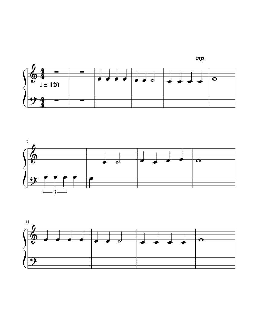 Jolly Old Saint Nicholas Sheet Music for Piano (Solo) easy | MuseScore.com