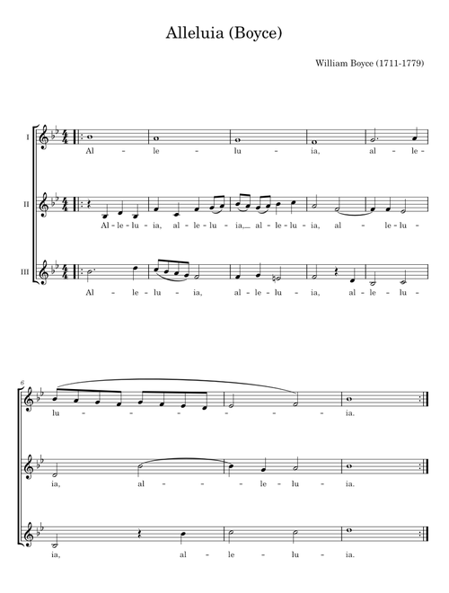 Alleluia - William Boyce