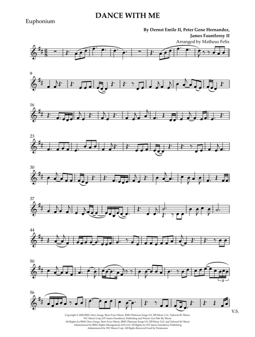 Dance With Me (Arr. Matheus Felix) - Bruno Mars (Euphonium Solo)