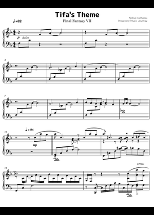 Final Fantasy 7 Remake Sheet Music for Piano, Flute, Violin, Viola
