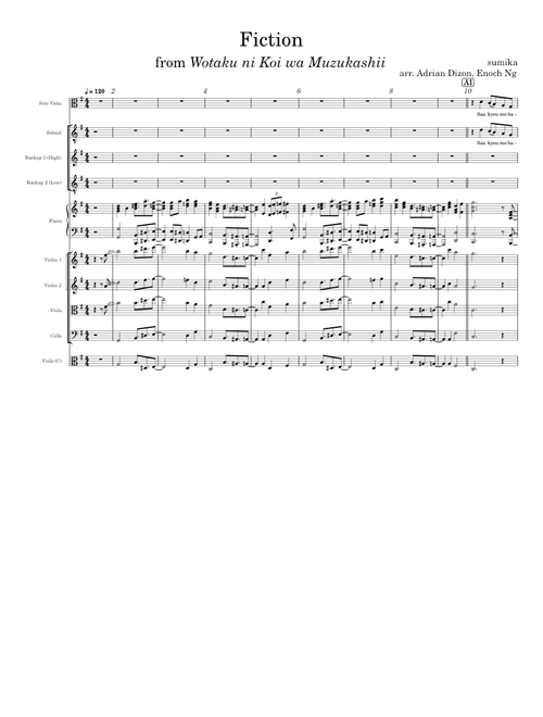 Fiction for Solo, Piano, and String Quartet