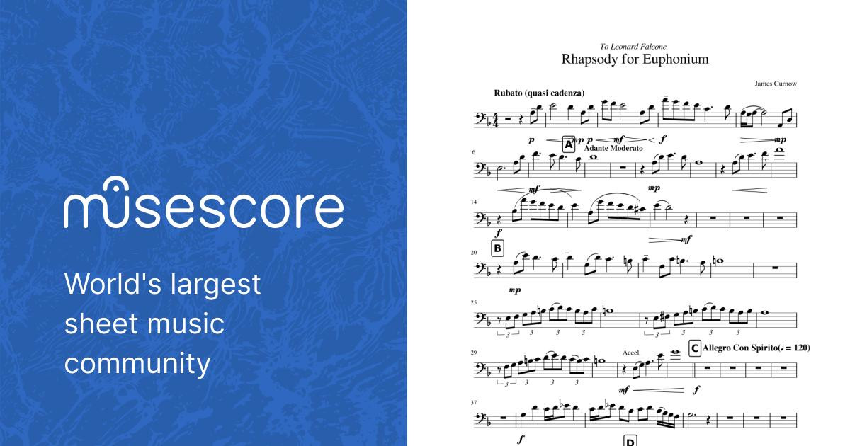 Rhapsody for Euphonium Sheet Music for Euphonium (Solo