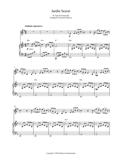Jardin Secret (Arr. Kaiserin Rebecca) - Clayderman Richard (Trumpet and Piano)