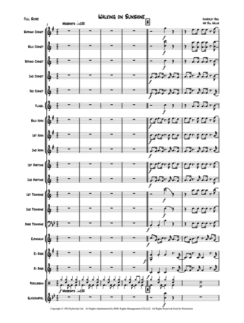 Walking On Sunshine (Arr. Bill Willis) - Katrina And The Waves (Brass Band)