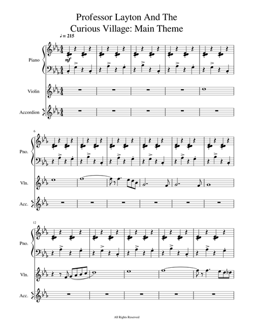 Professor Layton And The Curious Village Main Theme
