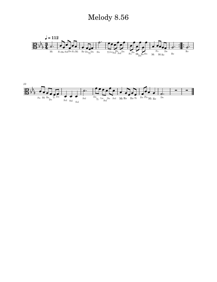 Melody 8.56 Sheet Music for Piano (Solo) easy | MuseScore.com