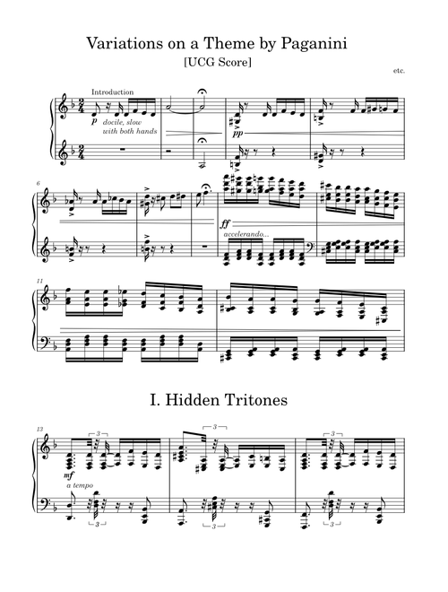 Variations on a Theme by Paganini by etc.  [UCG Score]