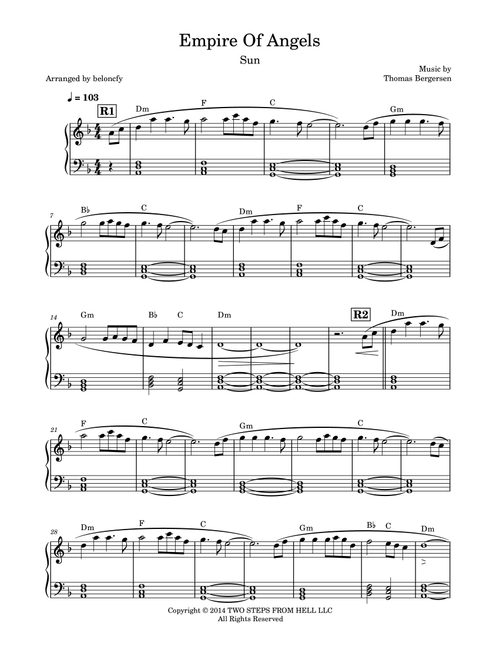 Empire Of Angels - Trailer (Arr. beloncfy) - Thomas Bergersen (Organ)