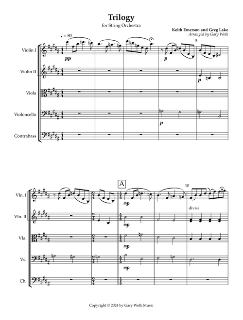 Trilogy (Arr. Gary Wolk) - Emerson Lake & Palmer (Orchestra)